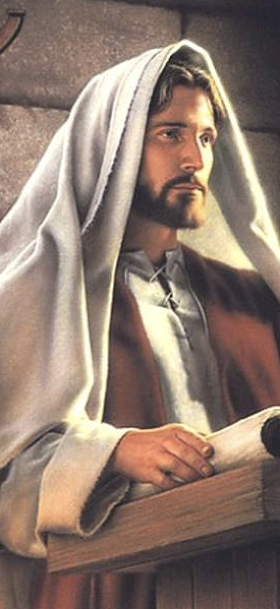 Jesus teaching from scripture